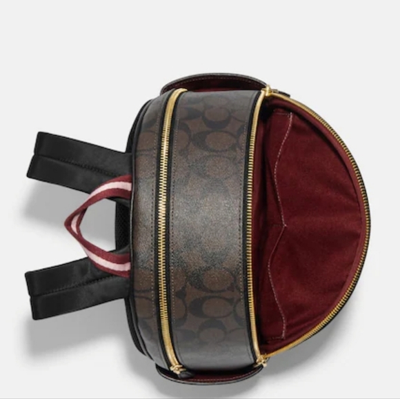 New 🎀 Coach Court Men Backpack In Signature Canvas With Ski Patches - Picture 3 of 4